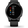 Часы GARMIN VENU SLATE STAINLESS STEEL BEZEL WITH BLACK CASE AND SILICONE BAND 10529